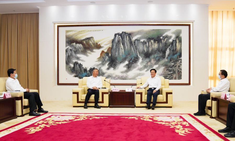 雷鳴山、韓君拜會(huì)安徽省委書記鄭柵潔