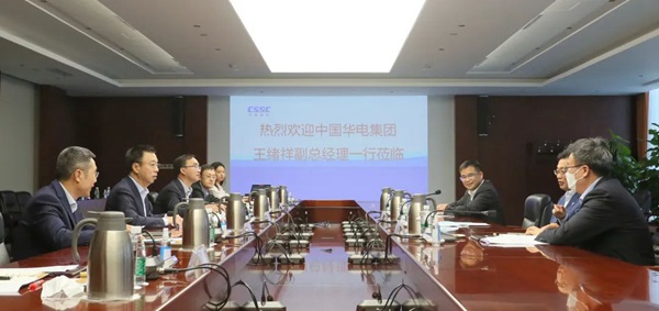華電集團(tuán)公司黨組成員、副總經(jīng)理王緒祥拜會(huì)中國船舶黨組成員、副總經(jīng)理盛紀(jì)綱