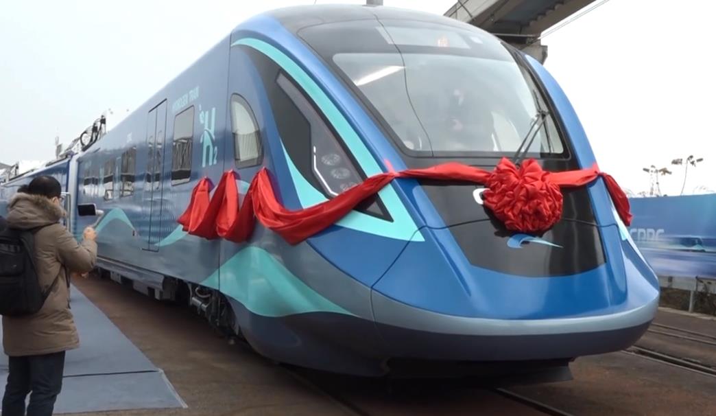 全球首列氫能源市域列車(chē)在成都中車(chē)長(zhǎng)客亮相