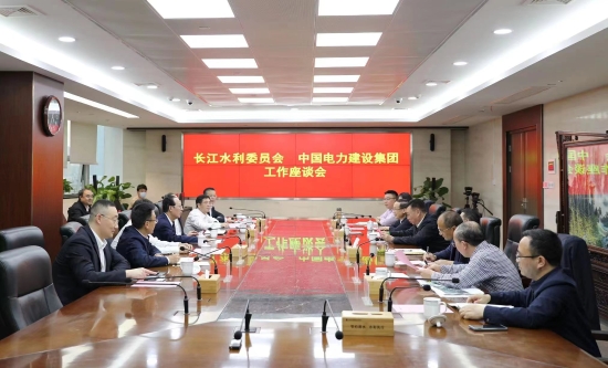 中國電建黨委書記、董事長丁焰章與長江水利委員會黨組書記、主任劉冬順會談