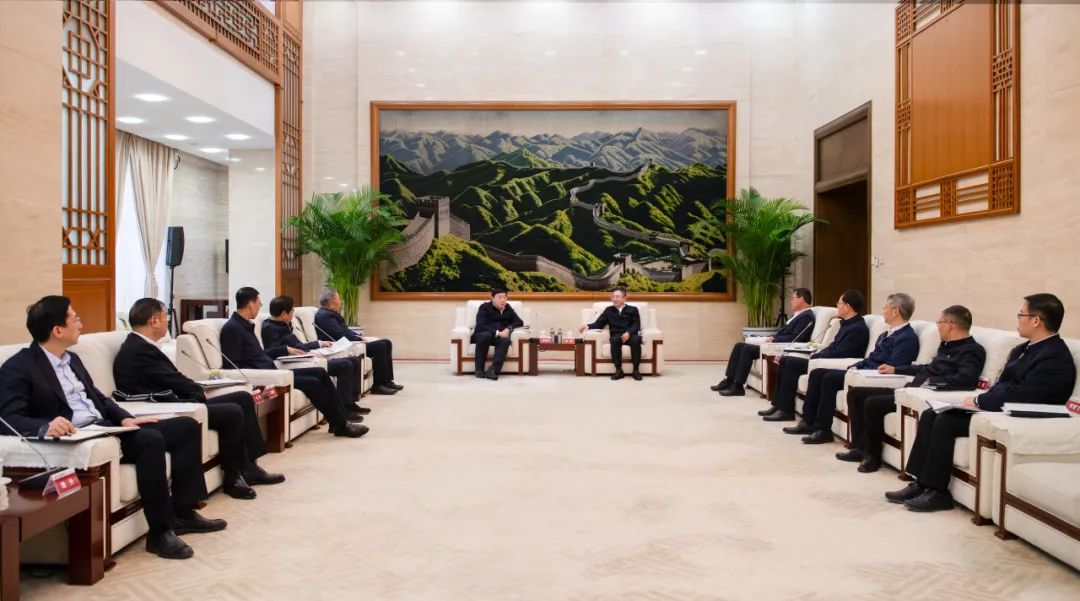 大唐集團(tuán)董事長(zhǎng)、黨組書鄒磊與國家電網(wǎng)董事長(zhǎng)、黨組書記張智剛會(huì)談
