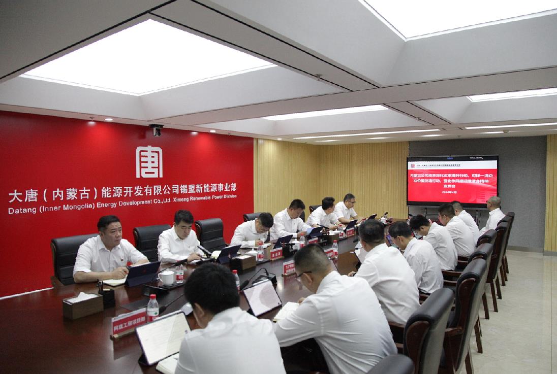 大唐錫盟新能源事業(yè)部召開(kāi)內(nèi)蒙古公司改革深化提升行動(dòng)、對(duì)標(biāo)一流企業(yè)價(jià)值創(chuàng)造行動(dòng)、強(qiáng)化作風(fēng)建設(shè)會(huì)議精神宣貫會(huì)