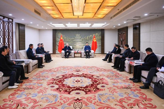 貴陽市領導會見中國節(jié)能環(huán)保集團有限公司黨委常委、總會計師朱慶鋒一行