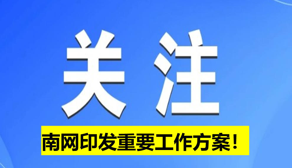 南網(wǎng)印發(fā)重要工作方案！